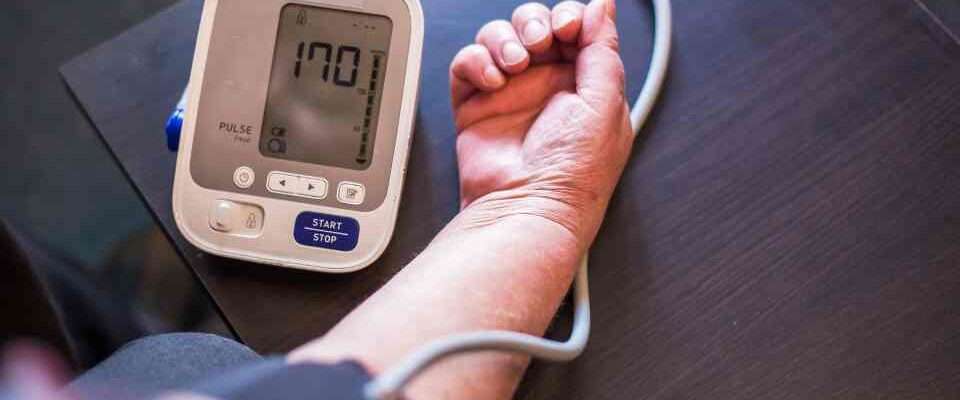 Blood pressure reading check at Hubert Figg Pharmacy Group